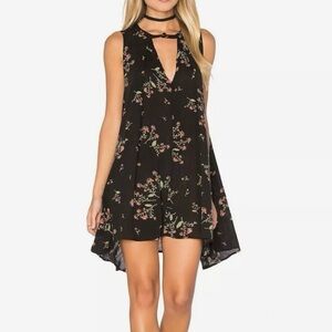 Free People Black Floral Sleeveless Dress